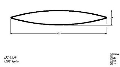 DC-004  7,84 KG BARRA 6,00 ML ESQUADRIA DE ALUMINIO