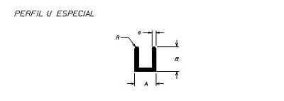 PU-800 PERFIL U 9,52 MM X 9,52 MM 0,438 KG ML BARRA 6,00 ML