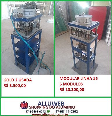 COMBO PRENSA ESTAMPO GOLD 3 E LINHA MODULAR 16 USADAS