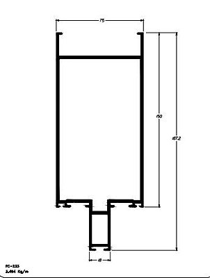 FC-233 COLUNA REFOÇADA PARA PV2 21,00 KG BARRA 6,00 ML