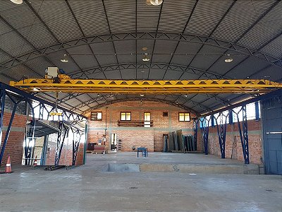 PONTE ROLANTE PARA TRANSPORTE DE VIDROS 14 X 30 5 TONELADAS