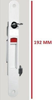 FEC 012(FEC-677)-FECHO CONCHA 192 MM ALUMINIO MANUAL C/ FECHADURA LS/LG
