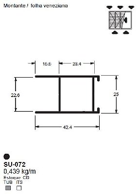SU-072(ALS-072) 2,63 KG BARRA 6,00 ML LS