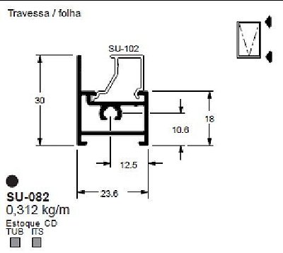 SU-082(ALS-082) 2,29 KG BARRA 6,00 ML LS.