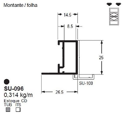 SU-096(ALS-096) 1,89 KG BARRA 6,00 ML LS