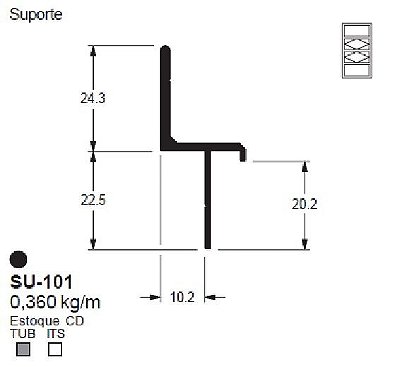 SU-101(ALS-101) 2,16 KG BARRA 6,00 ML LS