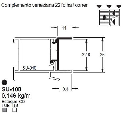 SU-108(ALS-108) 0,876 KG BARRA 6,00 ML LS