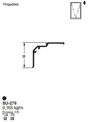 SU-276(ALS-276) PINGADEIRA DE MAX-AR 1,008 KG BARRA 6,00 ML