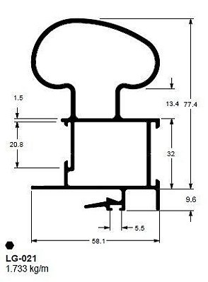 LG-021 (32-021) 10,40 KG BARRA 6,00 ML LG