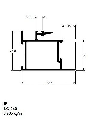 LG-049 (32-049)  5,43 KG BARRA 6,00 ML LG
