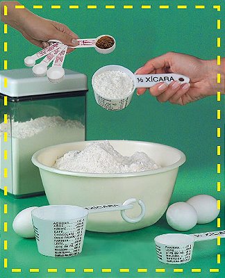 Kit 7pçs Medidores Colheres e Xícaras