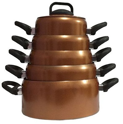 Conjunto 5 panelas esmaltadas