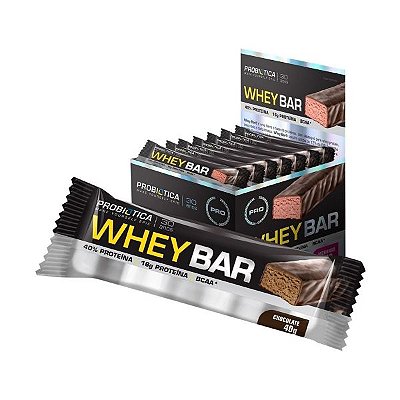 Whey Bar (24 Unidades de 40g) - Probiótica