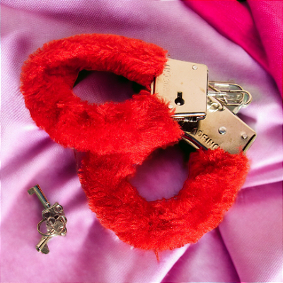 Algema de Metal Revestida com Pelúcia