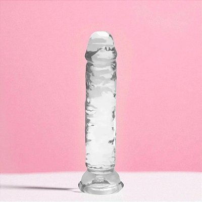 Dildo Transparente com Ventosa 19 x 3,5 cm