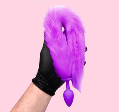 Plug Anal de Silicone com Rabo de Raposa