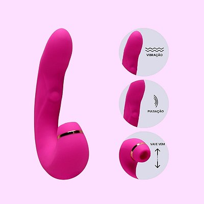 Ossy - Vibrador + Sugador + Linguada + Dedilhada USB