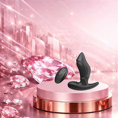 Plug Anal com Vibrador + Bola Estimuladora de Próstata e Controle Remoto