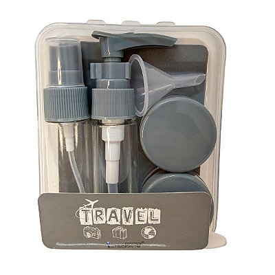 Kit de frascos para viagem com 6 peças