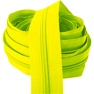 Zíper Nº5 com 5 Metros Cor Amarelo Neon