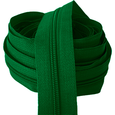 Zíper Nº5 com 5 Metros Cor Verde Bandeira