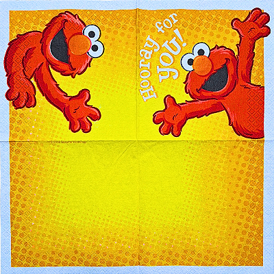 Guardanapo para Decoupage 33x33 Elmo Hooray for You