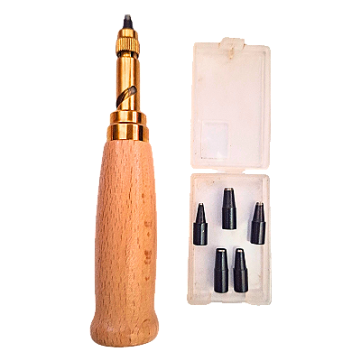 Furador Vazador Rotativo com 6 Furos para Couro