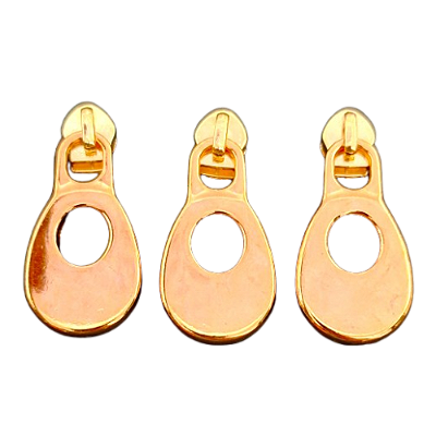 Cursor Para Zíper Nº5 Oval com Furo 3 Unidades