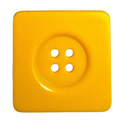 Botão de Plástico para Artesanato 35mm 4 Furos com 4 Unidades Quadrado