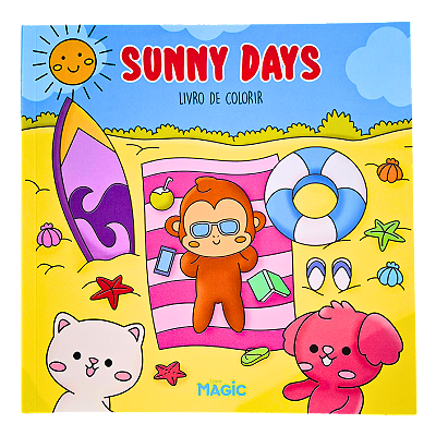 Livro de Colorir com 24 Desenhos Sunny Days