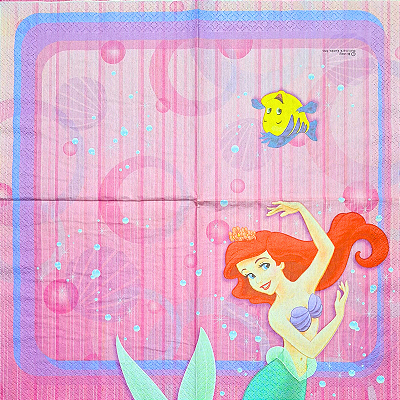 Guardanapo para Decoupage 33x33 A Pequena Sereia