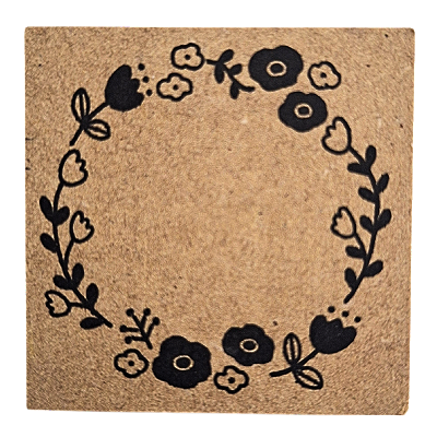Carimbo para Scrapbook 4cm x 4cm Guirlanda de Flores
