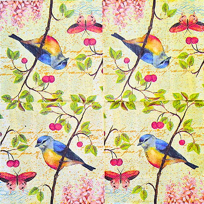 Guardanapo para Decoupage 33x33 Pássaro na Natureza