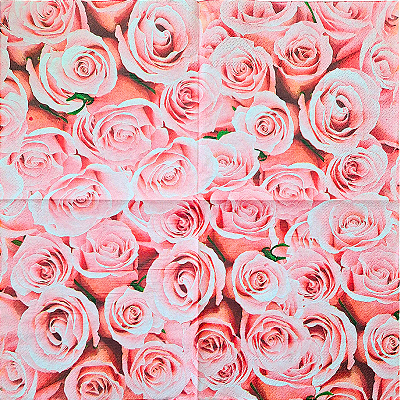 Guardanapo para Decoupage 33x33 Mar de Rosas