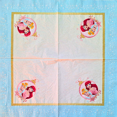 Guardanapo para Decoupage 33x33 Princesas Modelo 2