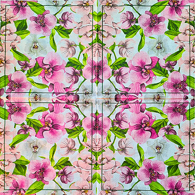 Guardanapo para Decoupage 32.5x32.5 Orquídea Phalaenopsis