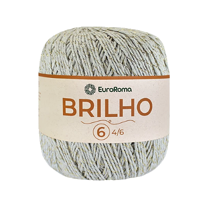 Barbante para Crochê Tricô Tear Macramê 406m Brilho Cor 300 EuroRoma