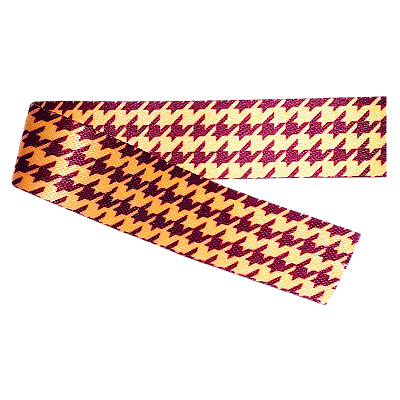 Alça para Bolsa 30mm de Cetim 1 Metro Pied de Poule Vinho Bege