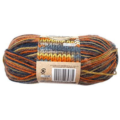 Novelo de Lã Tricô Crochê 60g 140m Poliéster Ecológico 4781 Daiso
