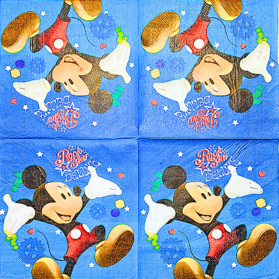 Guardanapo para Decoupage 33x33 Mickey Rock Star