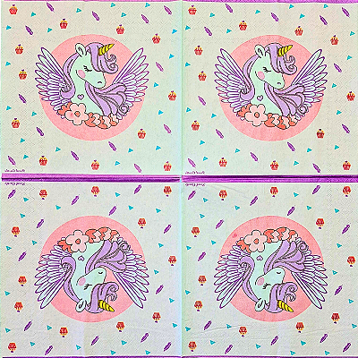 Guardanapo para Decoupage 33x33 Unicórnio Modelo 2