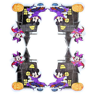 Guardanapo para Decoupage 32.5x32.5 Halloween Mickey e Minnie