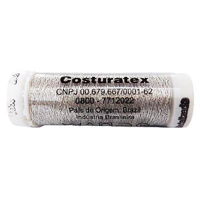 Linha Metalizada para Costura 40m Prata Costuratex