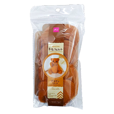 Lã para Feltragem de Artesanato 20g Urso Daiso