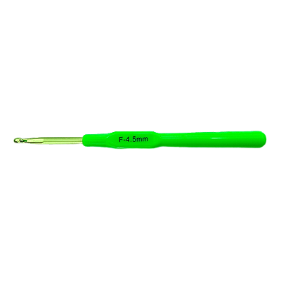 Agulha de Crochê em Alumínio com Cabo Plástico 4.5mm