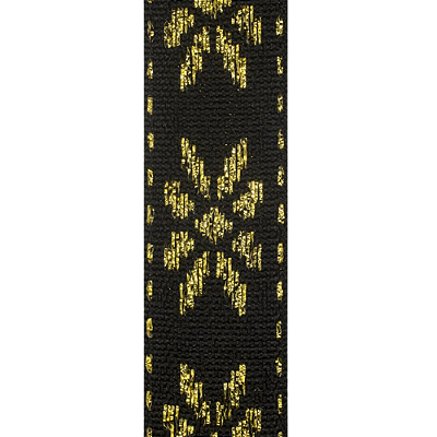 Galão Decorado 18mm 10m MW612 Preto Dourado Marwan
