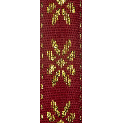 Galão Decorado 18mm 10m MW612 Vermelho Dourado Marwan