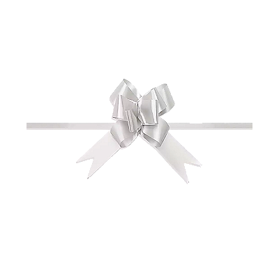 Laço Pronto Liso 1.8cm x 36cm 10 Unidades Branco Cromus
