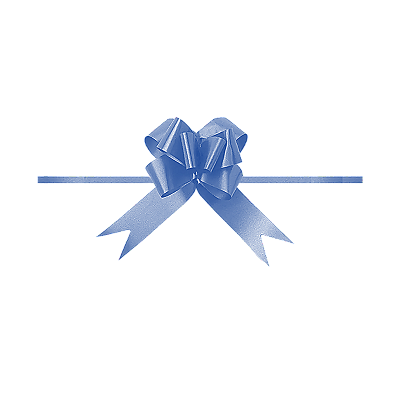 Laço Pronto Liso 1.8cm x 36cm 10 Unidades Azul Claro Cromus