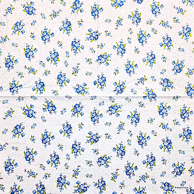Guardanapo para Decoupage 33x33 Floral Azul